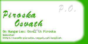 piroska osvath business card